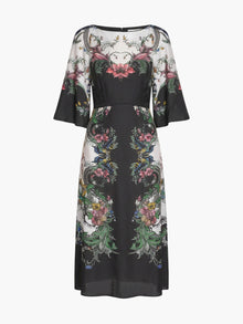 Garden of Eve Billowy Twill Empire Midi Dress