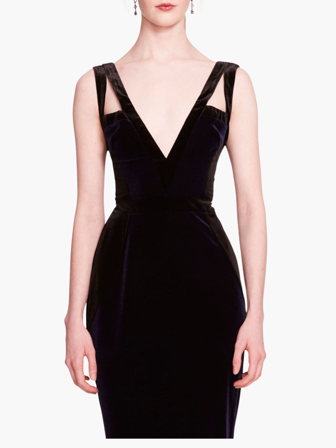 Velvet Sleeveless  Column Gown