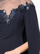 Illusion Neck Crepe Gown