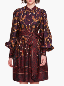 Printed Poplin Mini Dress Black Multi / 0 / R77DS3821