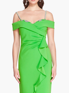 Off Shoulder Draped Midi Dress