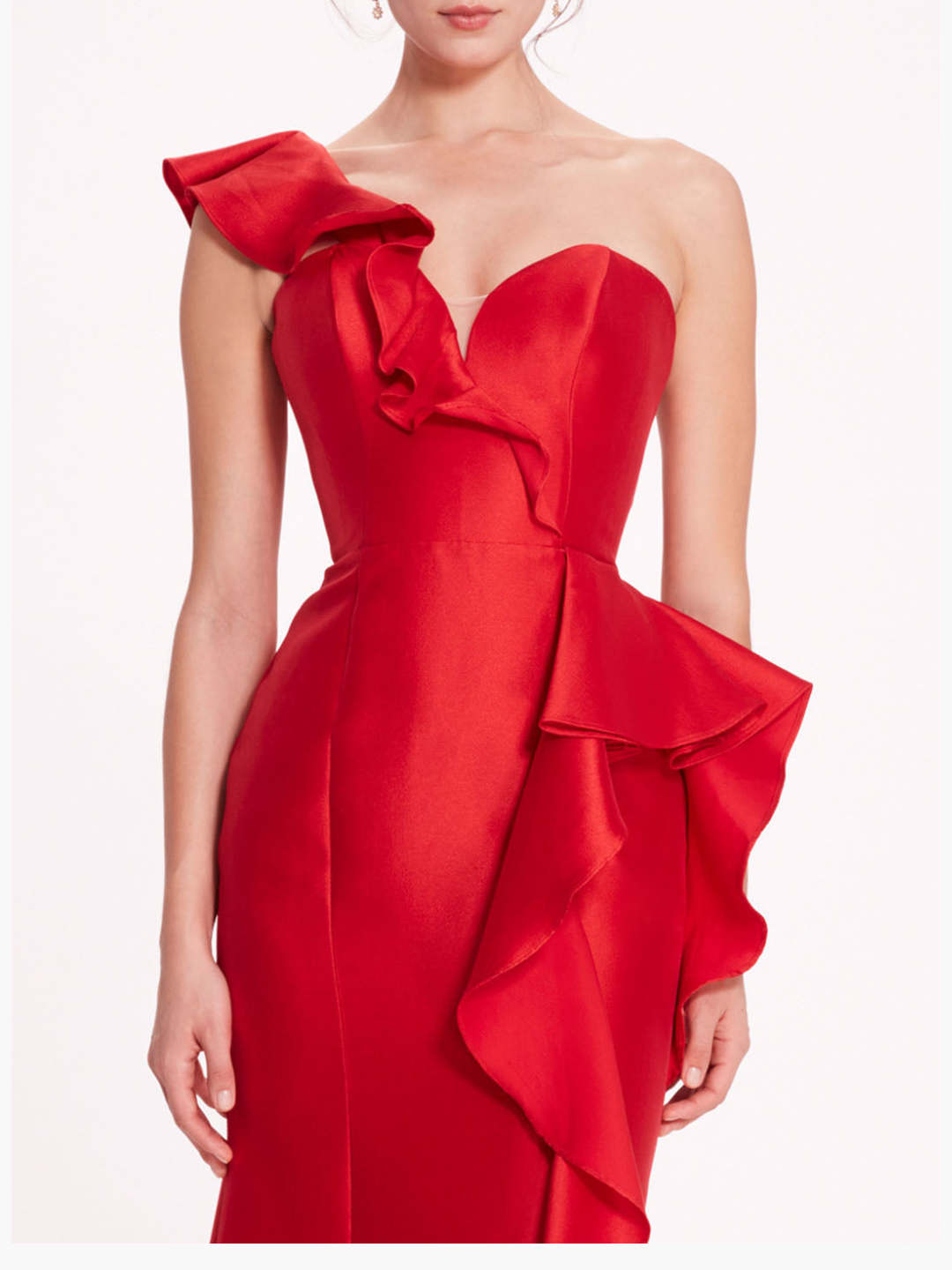 Marchesa Notte Silk Mikado Gown - Red - 10 Marchesa Notte Silk Mikado Gown - Red - 10