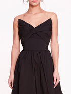 Pleated Taffeta Gown