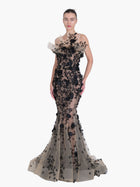 Couture Icons Textured Embroidery Tulle Gown