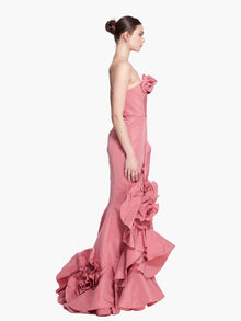 Couture Icons Draped Floral Gown