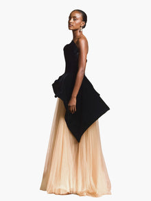 Couture Icons Sculpted Peplum Gown