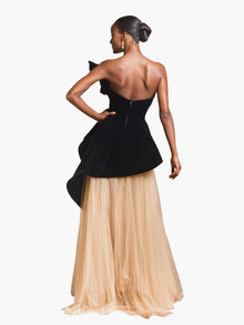 Couture Icons Sculpted Peplum Gown