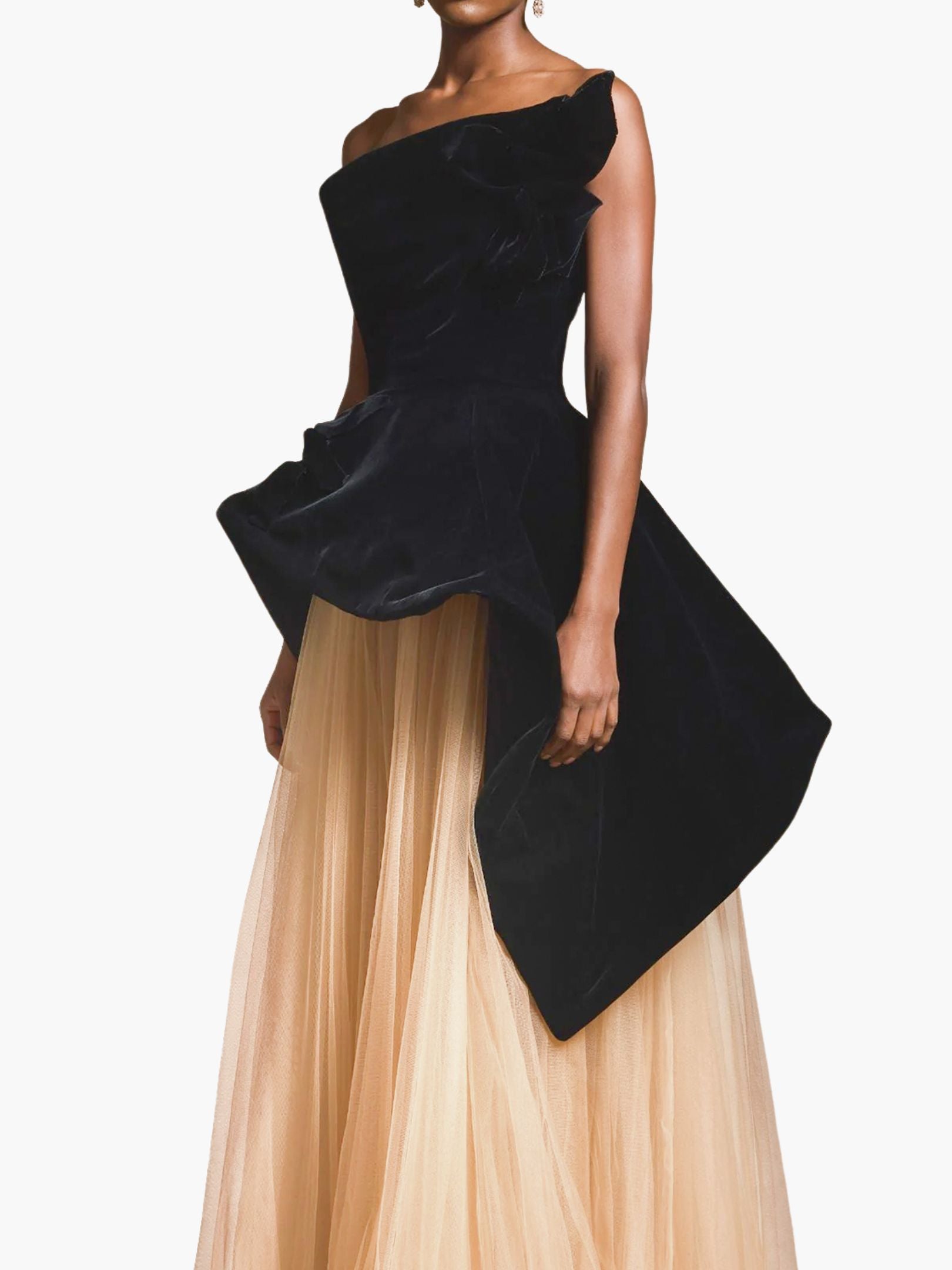 Couture Icons Sculpted Peplum Gown