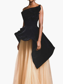 Couture Icons Sculpted Peplum Gown