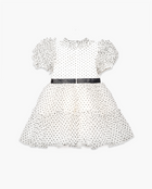Marchesa Mini + Gymboree Flocked Dot Bow Tulle Ruffle Dress