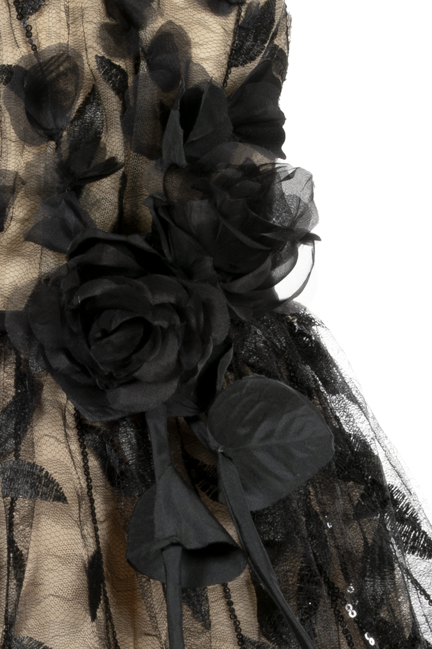 Sequin Floral Tulle Gown | Marchesa