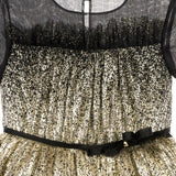 Gold Coated Pleated Tulle Gown | Marchesa