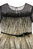 Gold Coated Pleated Tulle Gown | Marchesa