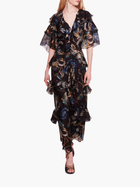 Silk Lily Flutter Midi Dress