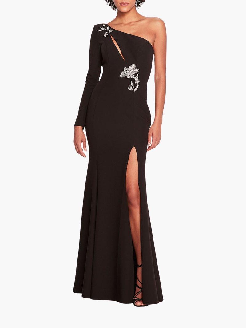 Beaded Floral Gown