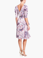 Floral Textured Charmeuse Wrap Dress
