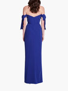 Taffeta Off Shoulder Bow Sleeve Gown