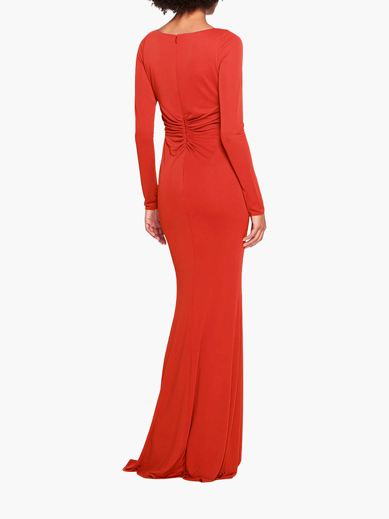 Matte Ruched Gown