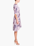 Floral Textured Charmeuse Wrap Dress