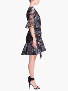 Printed Floral Fil Coupe Wrap Mini Dress