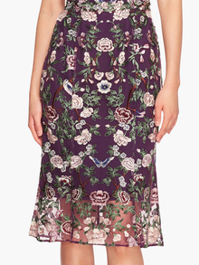 Botanical Embroidered Midi Dress