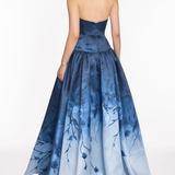 Floral Printed Mikado Gown