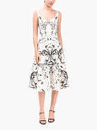Mirrored Cotton Midi Dress