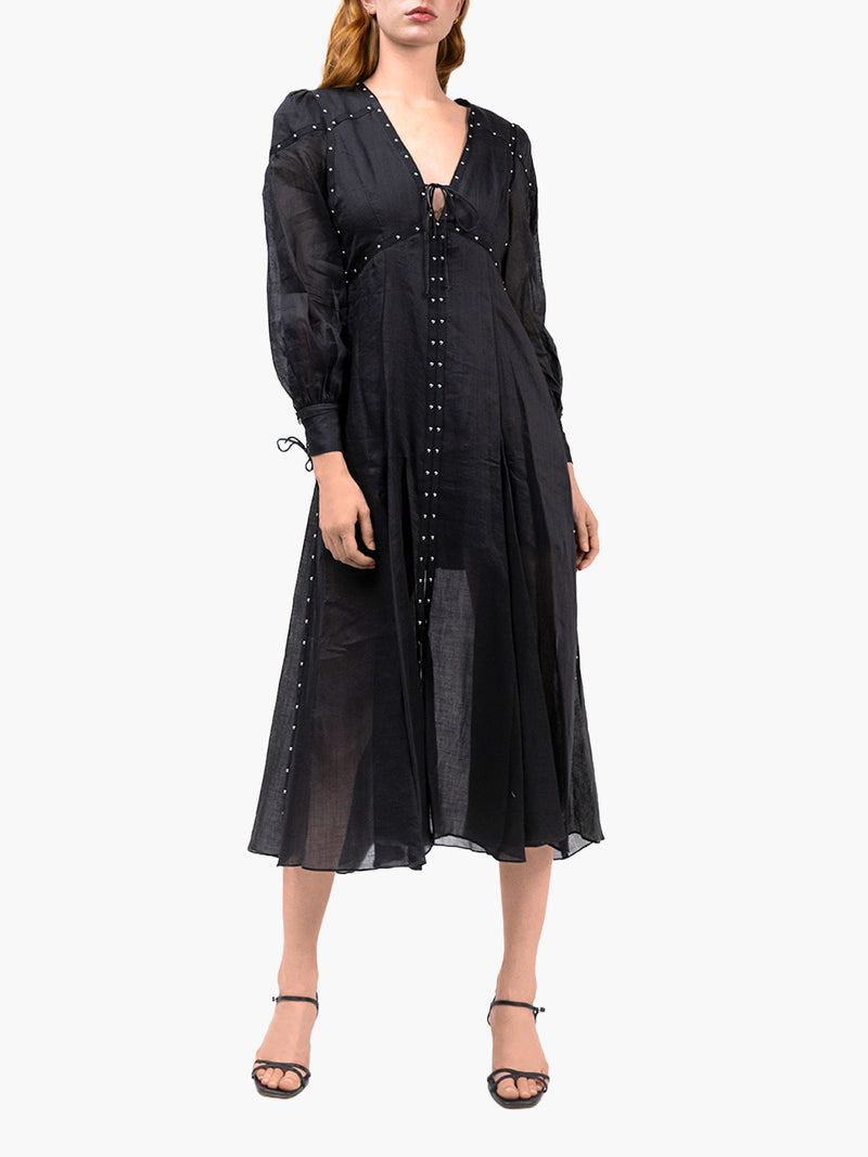 Studded Ombre Midi Dress