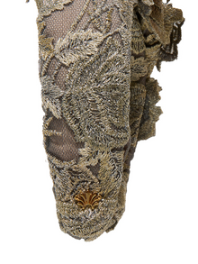 GOLD SLATE MARCHESA COUTURE X LELE SADOUGHI CRAWFORD APPLIQUE HEADBAND