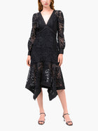 Lace Guipure Handkerchief Midi Dress