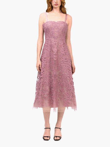 midi lace formal cocktail dress product info and reviews Marchesa Notte Soho Tulle Model-AI Women's High Heel Dress Spring Galas Size:16.5 / 35