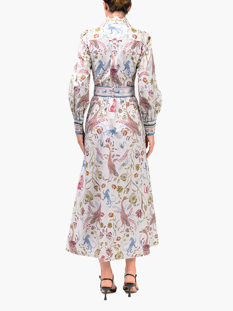 Cotton Poplin Collared Maxi Dress
