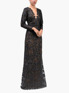 Nocturnes Long Sleeve Lace Gown