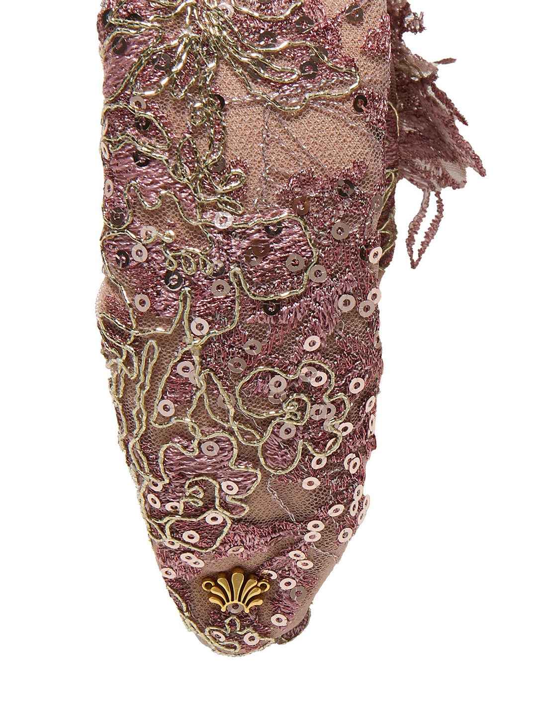 BLUSH MARCHESA COUTURE X LELE SADOUGHI ASYMMETRICAL GRETA EMBROIDERED HEADBAND