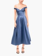 Spring Pleated Mikado Midi Dress