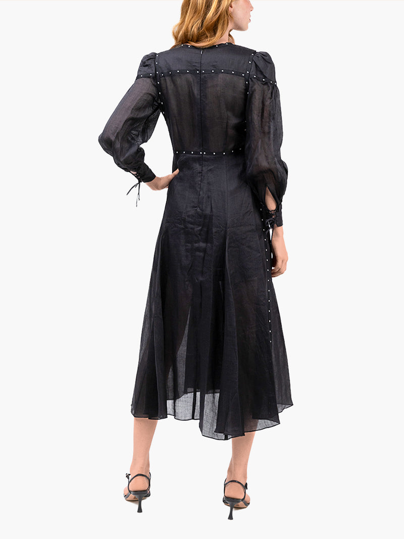 Studded Ombre Midi Dress