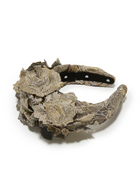 GOLD SLATE MARCHESA COUTURE X LELE SADOUGHI CRAWFORD APPLIQUE HEADBAND