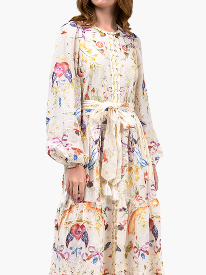 Threadwork Voile Maxi Dress