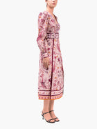 Cotton Poplin Peacock Midi Dress