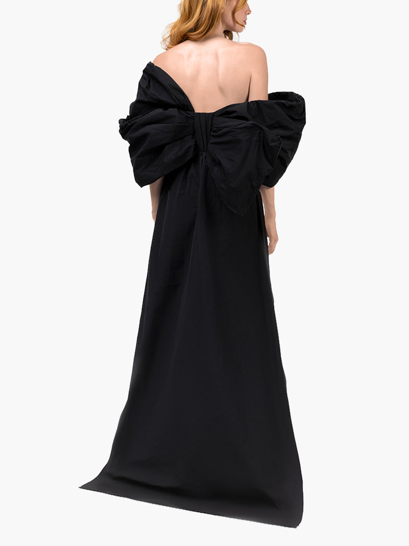 Taffeta Sleeve Column Gown