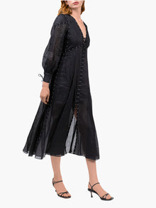 Studded Ombre Midi Dress