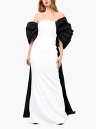 Taffeta Sleeve Column Gown