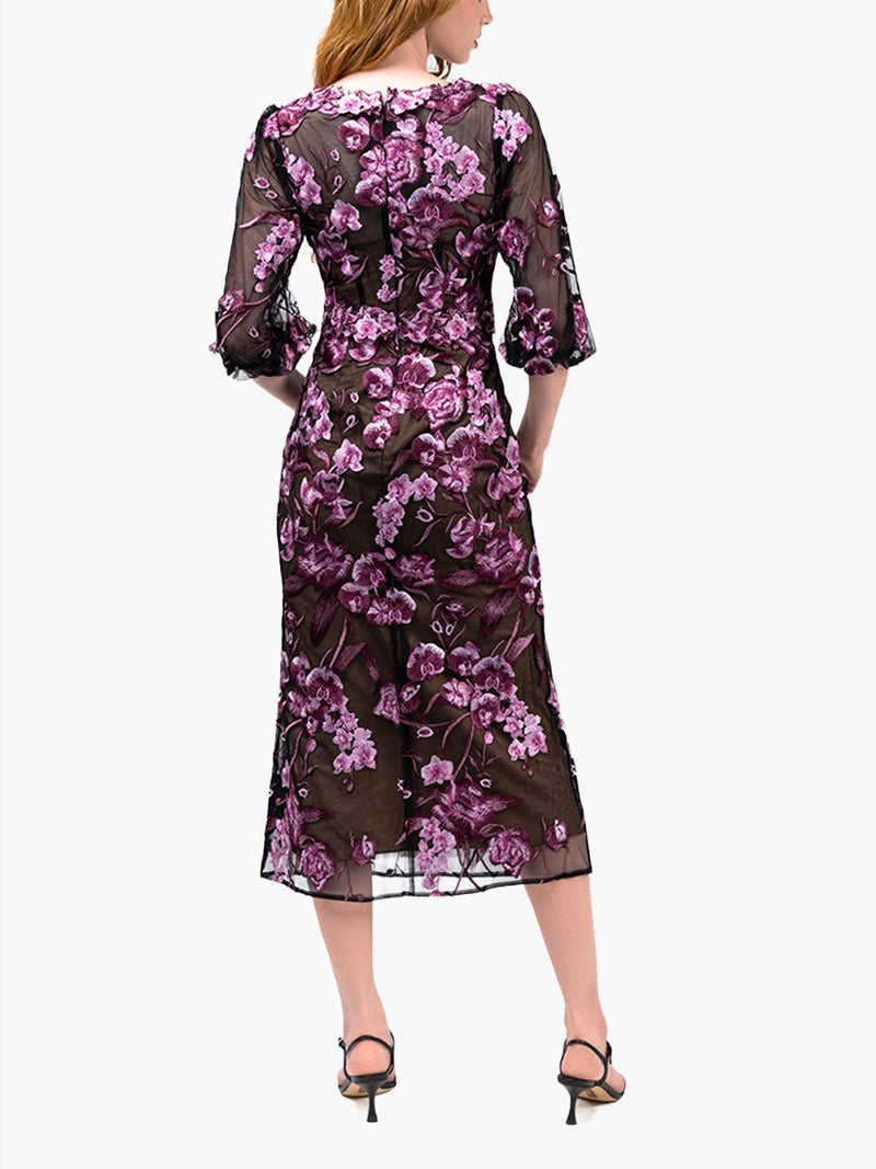 Bronix Botanicals Long Sleeve Midi Dress