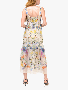 Ramie Square Neck Maxi Dress