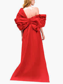 Taffeta Sleeve Column  Gown