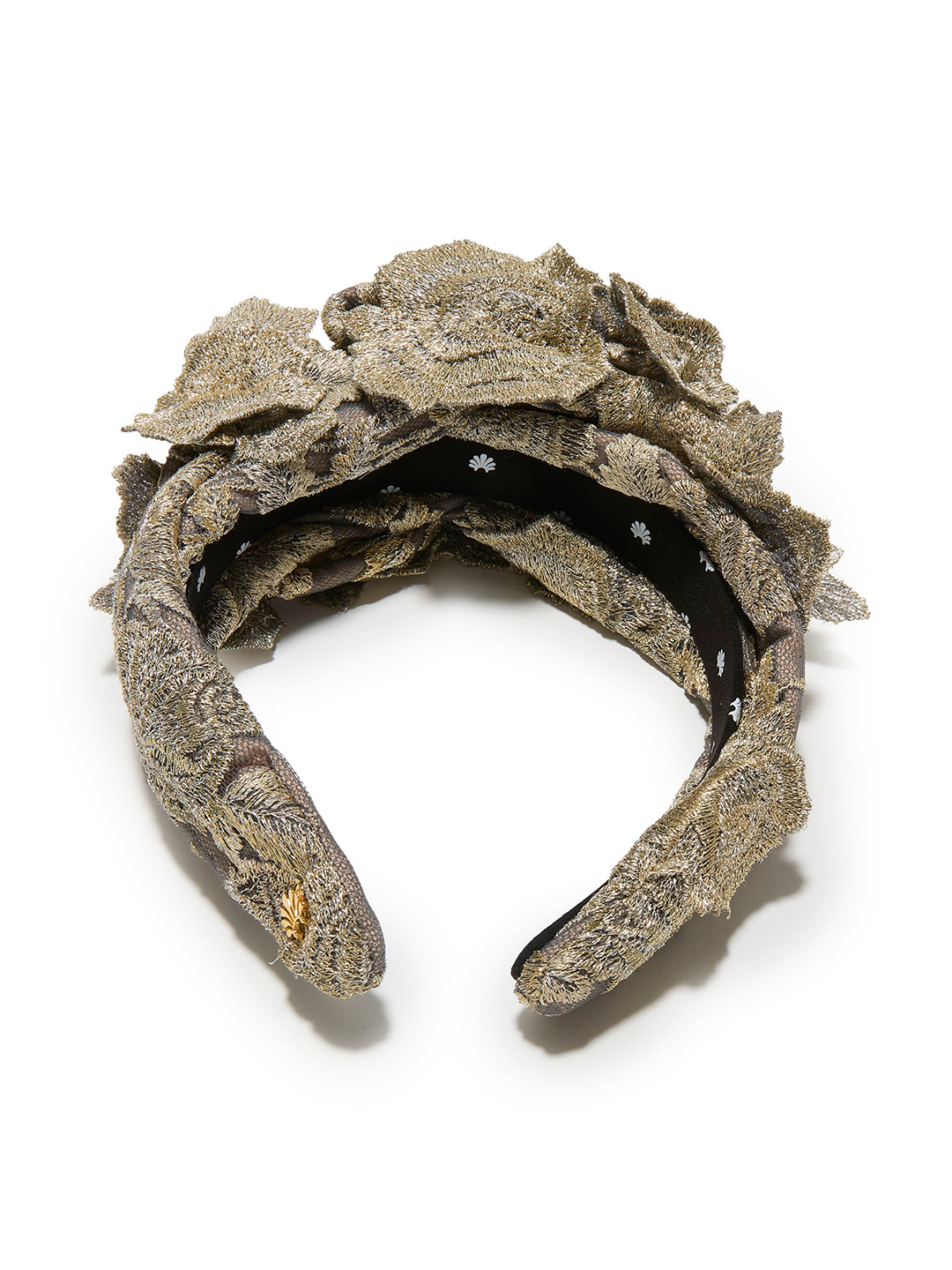 GOLD SLATE MARCHESA COUTURE X LELE SADOUGHI CRAWFORD APPLIQUE HEADBAND