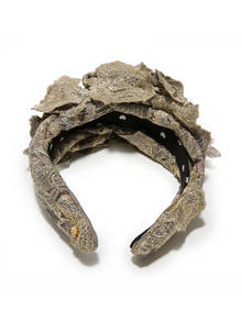 GOLD SLATE MARCHESA COUTURE X LELE SADOUGHI CRAWFORD APPLIQUE HEADBAND