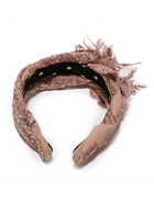 BLUSH MARCHESA COUTURE X LELE SADOUGHI ASYMMETRICAL GRETA EMBROIDERED HEADBAND