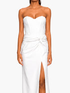 Twist Crepe Column Gown