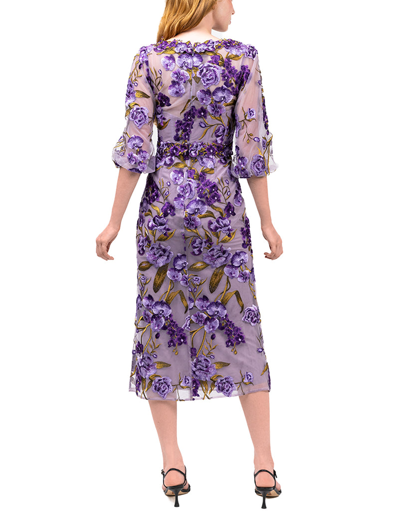 Bronix Botanicals Long Sleeve Midi Dress
